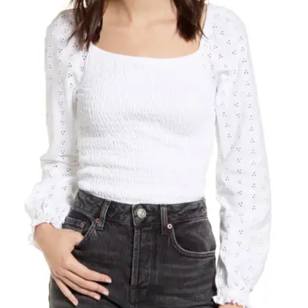 BP size S square neck eyelet top